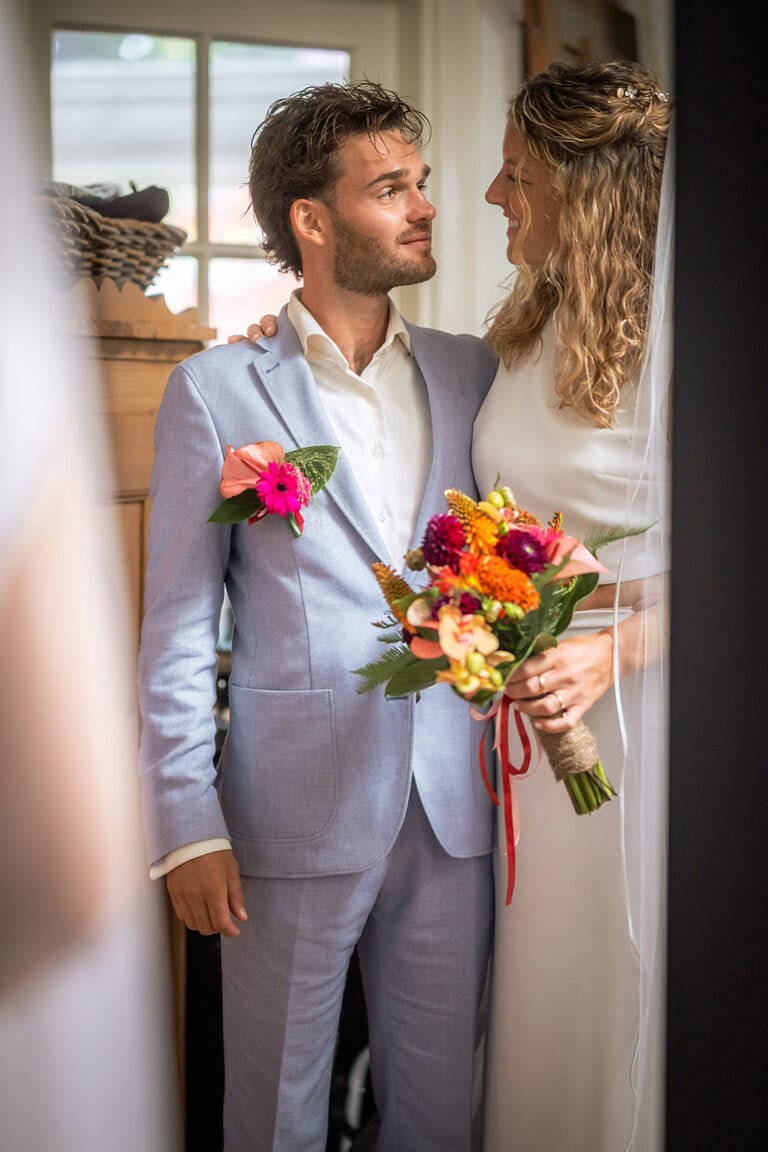 Trouwfotograaf Haarlem Nijhoffelmo Mooiefoto spiegel Heemstede bruiloft