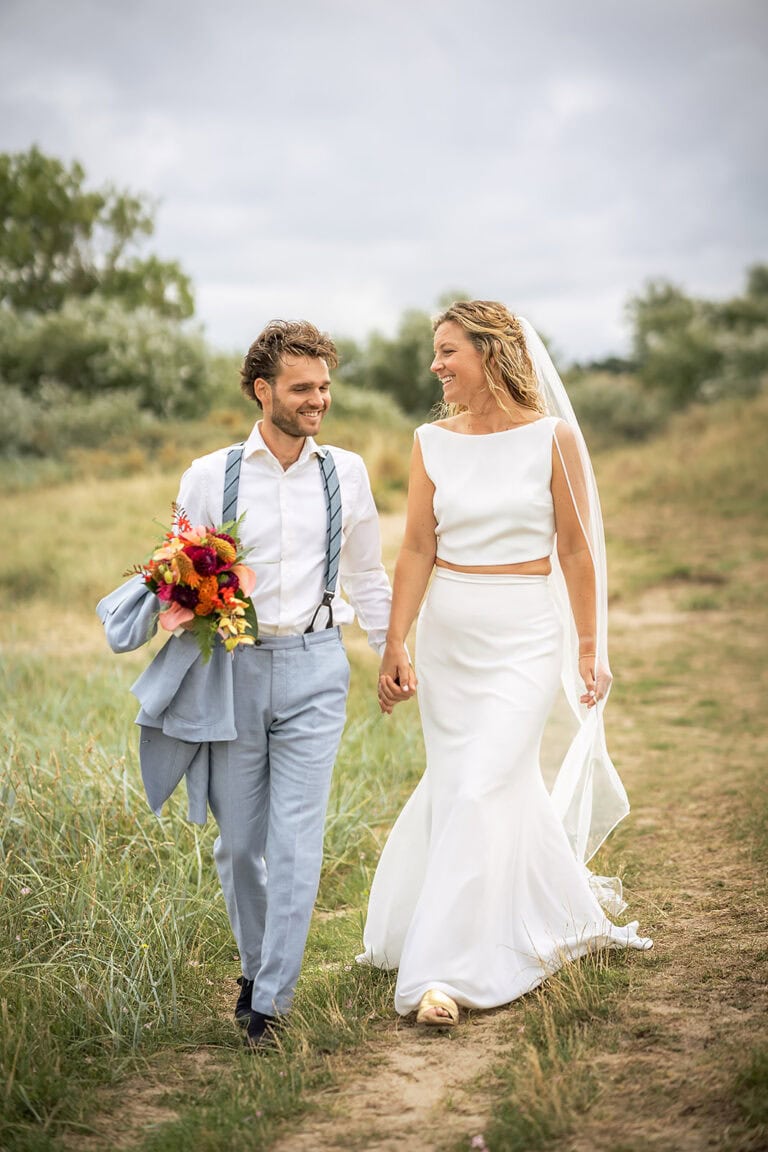 Unieke trouwfoto Zandvoort duinen foto herinnering voor later